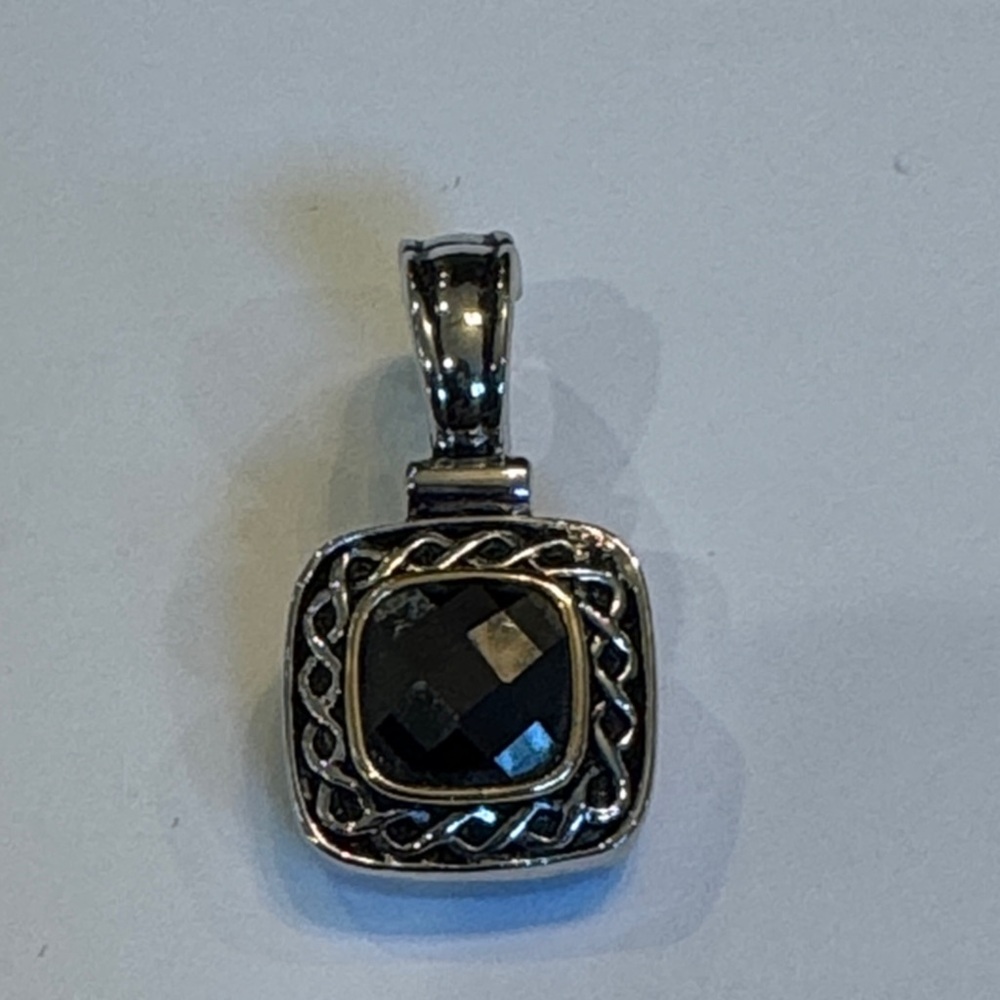 Elegant Black and Silver Pendant